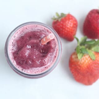 homemade fruit slushie with berries