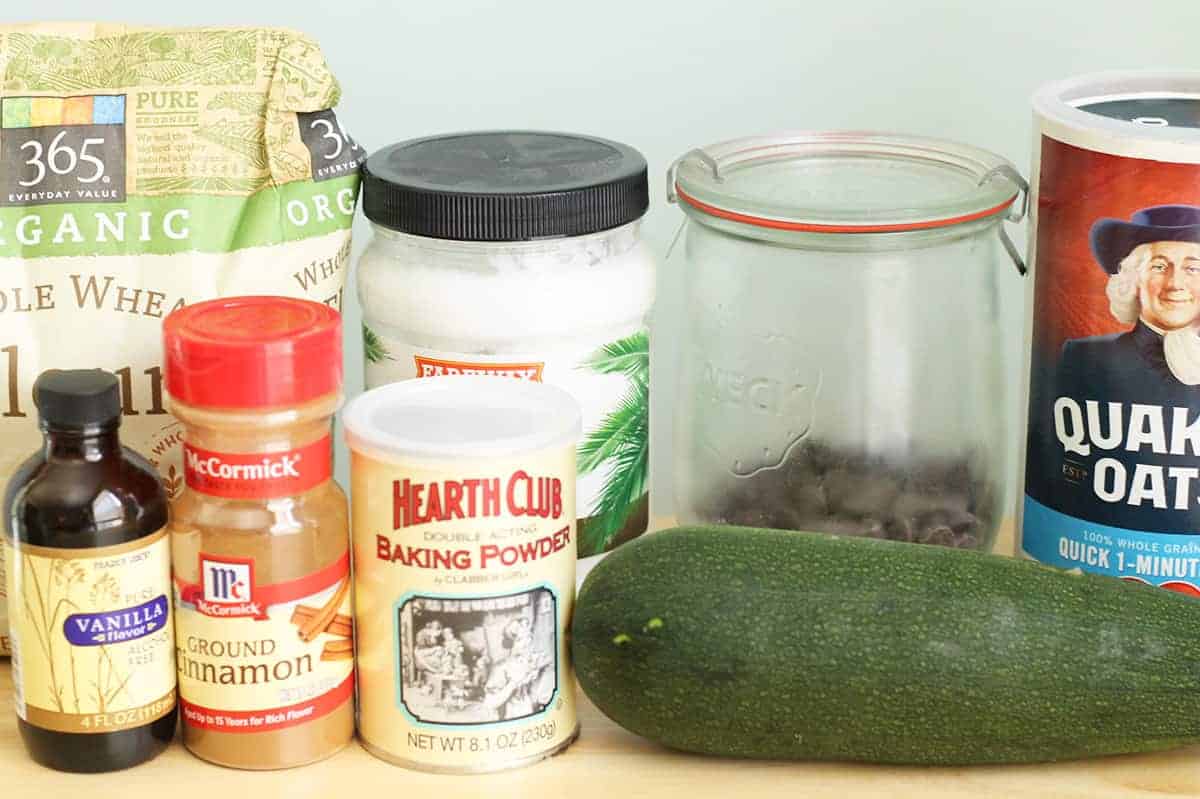 ingredients in zucchini cookies