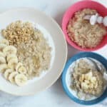 banana-oatmeal-in-three-bowls