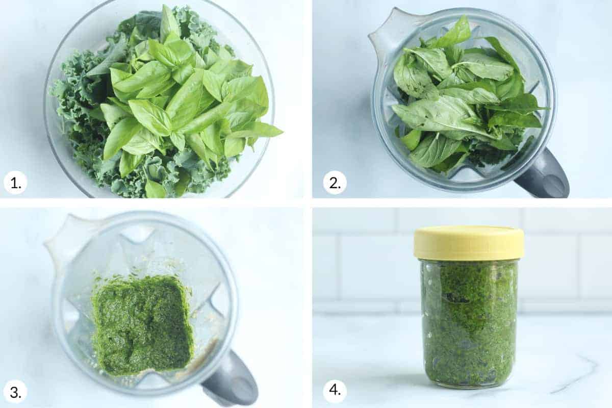 how to make kale pesto step by step