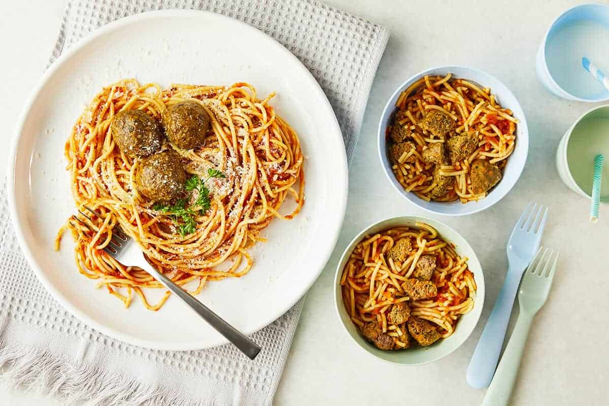 healthy-meatballs-on-adult-and-kids-plate