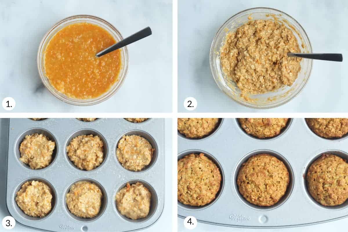 how to make butternut squash muffins step by step
