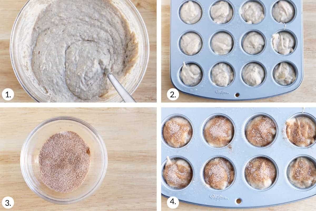 how to make cinnamon muffins step by step
