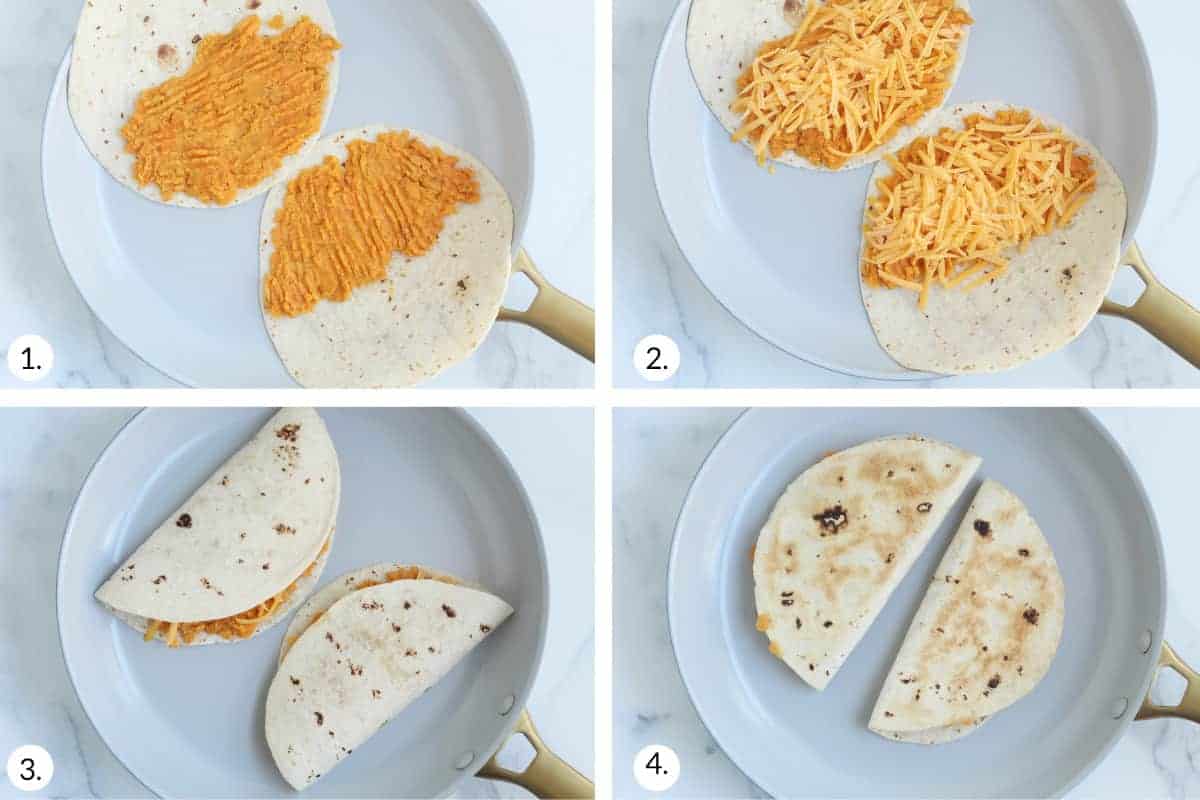 how to make sweet potato quesadillas step by step