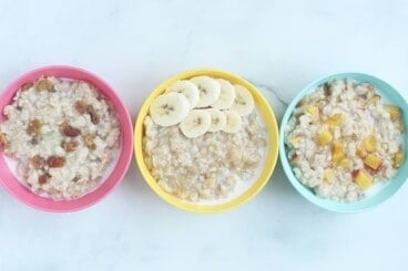 oatmeal-with-fruit-in-kids-bowls