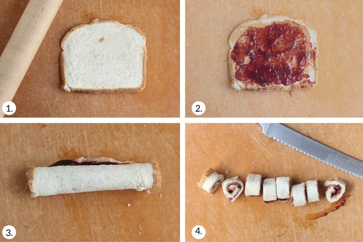 how to make sandwich roll ups step by step