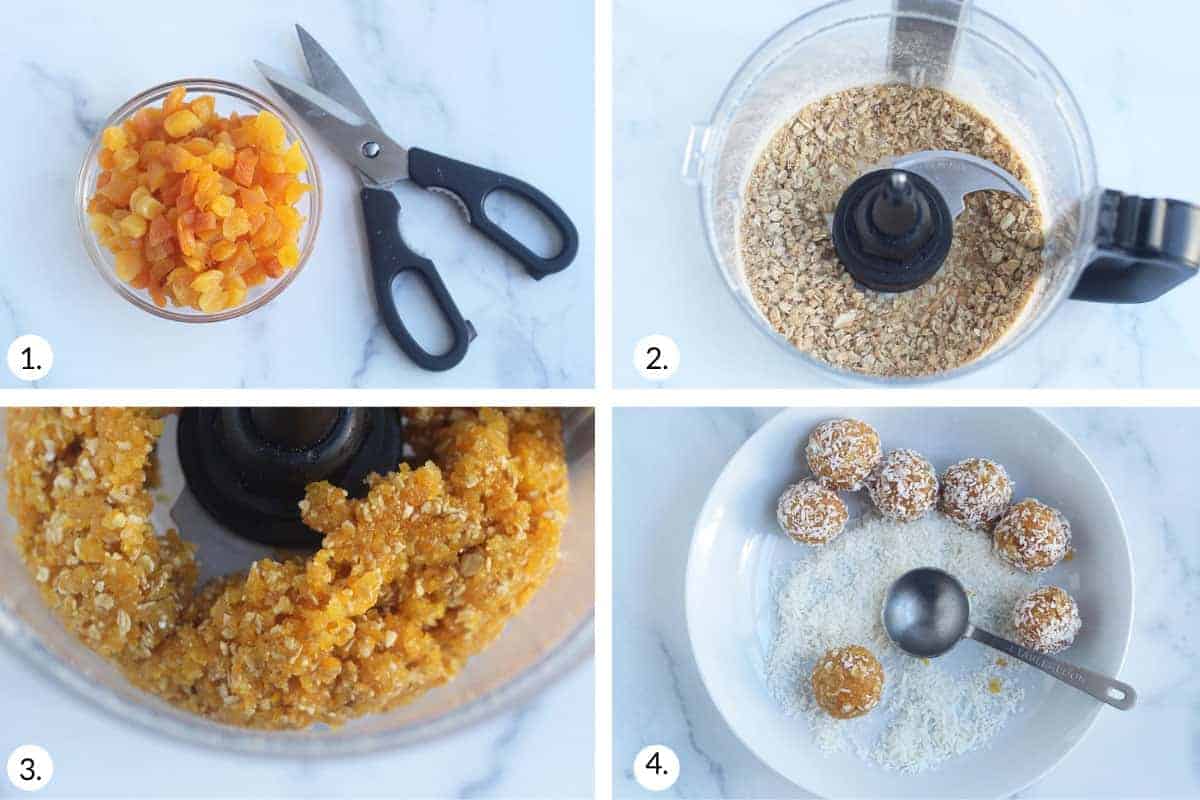 how to make apricot balls step by step