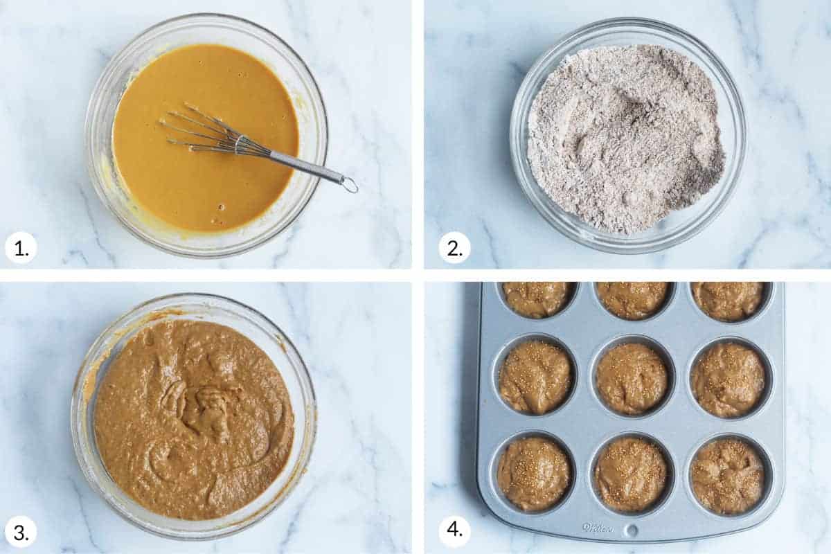 how to make gingerbread muffins step by step
