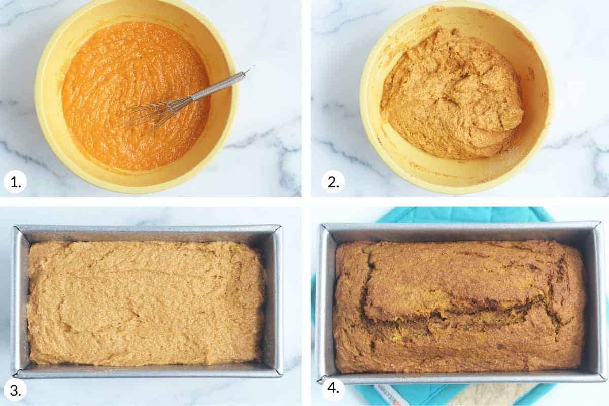 how to make healthy pumpkin bread step by step