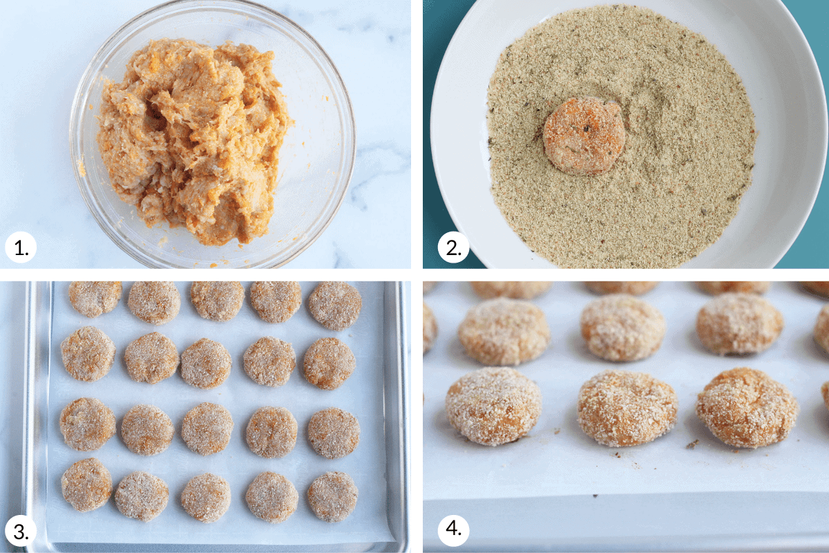 how to make sweet potato chicken nuggets step by step
