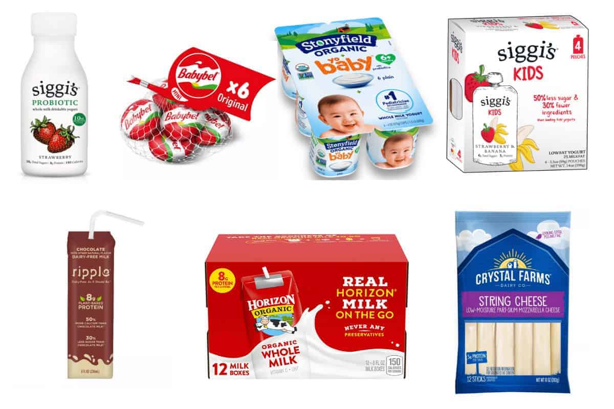 dairy snacks for kids in grid