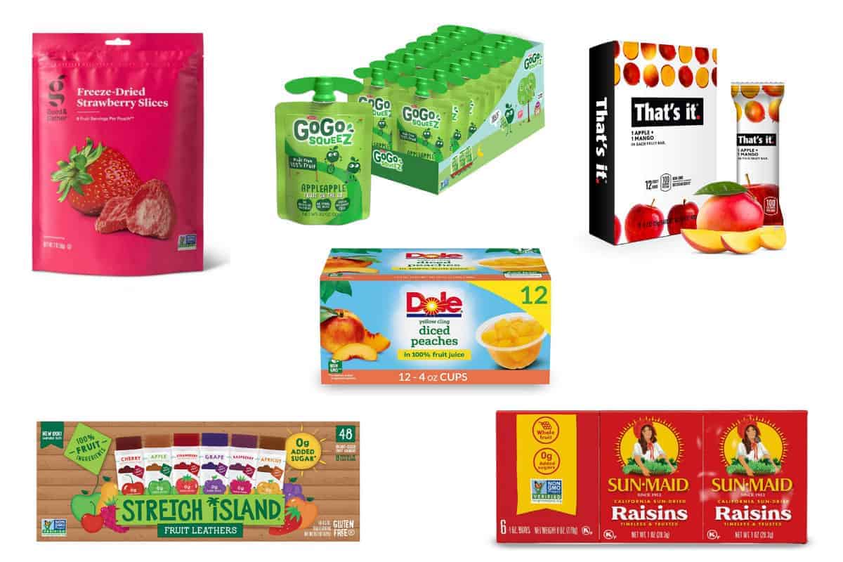 fruit snacks for kids in grid