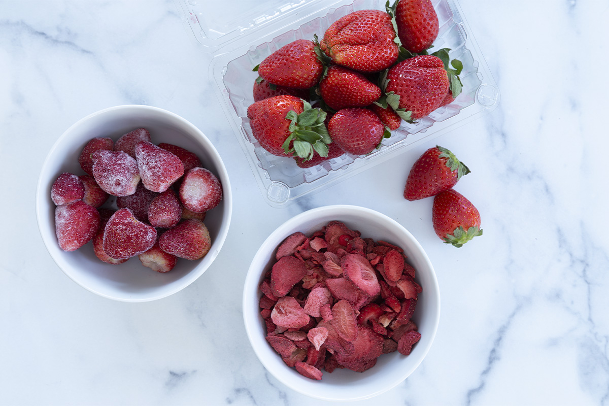 options for berries in strawberry yogurt