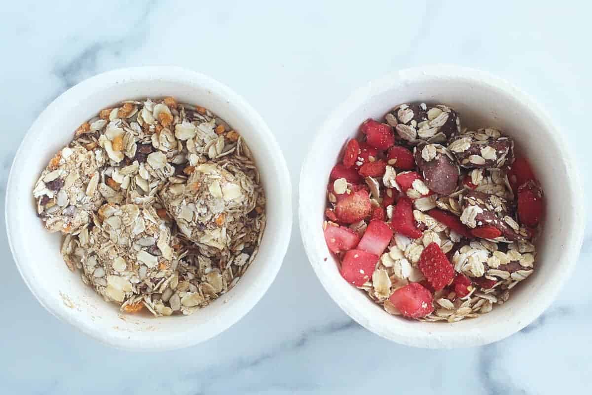 frozen bowls of Daily Harvest oatmeal