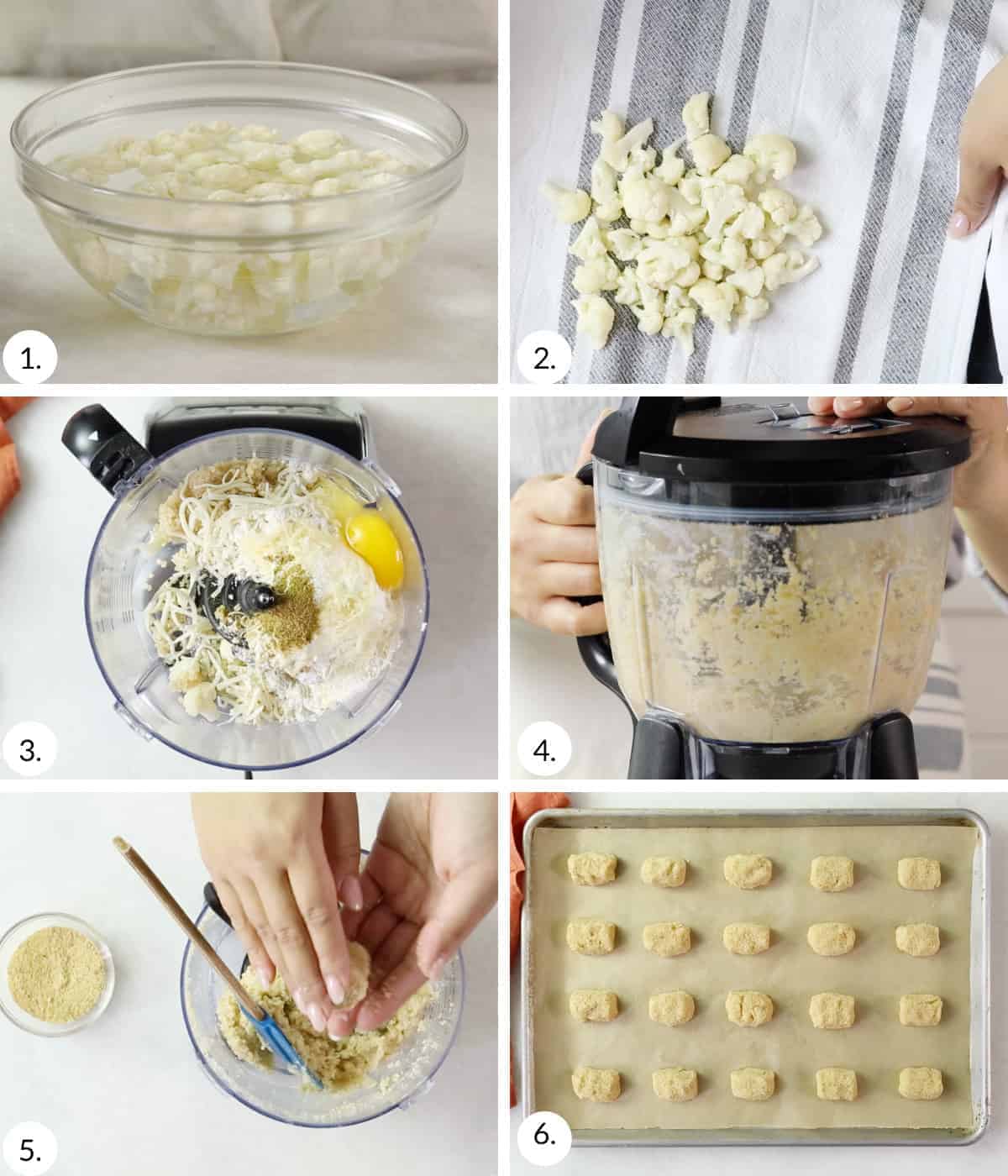 how to make cauliflower tots step by step