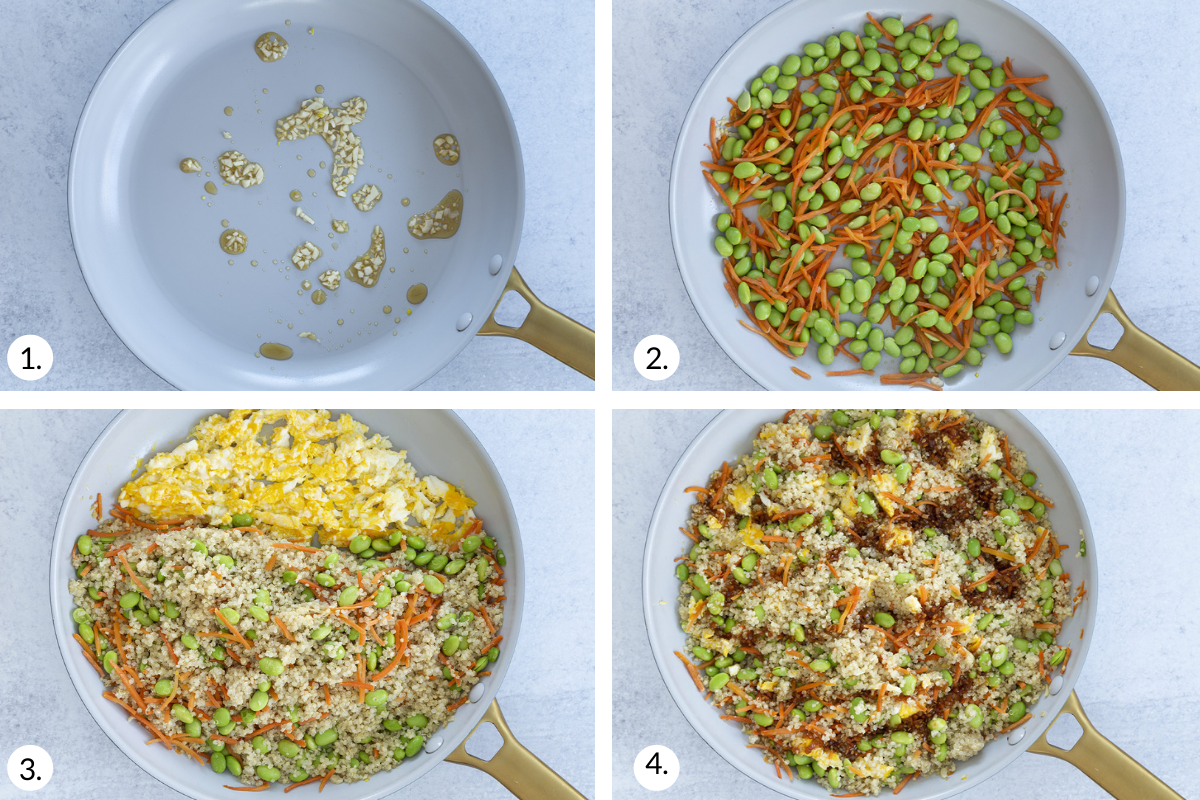 how to make quinoa fried rice step by step