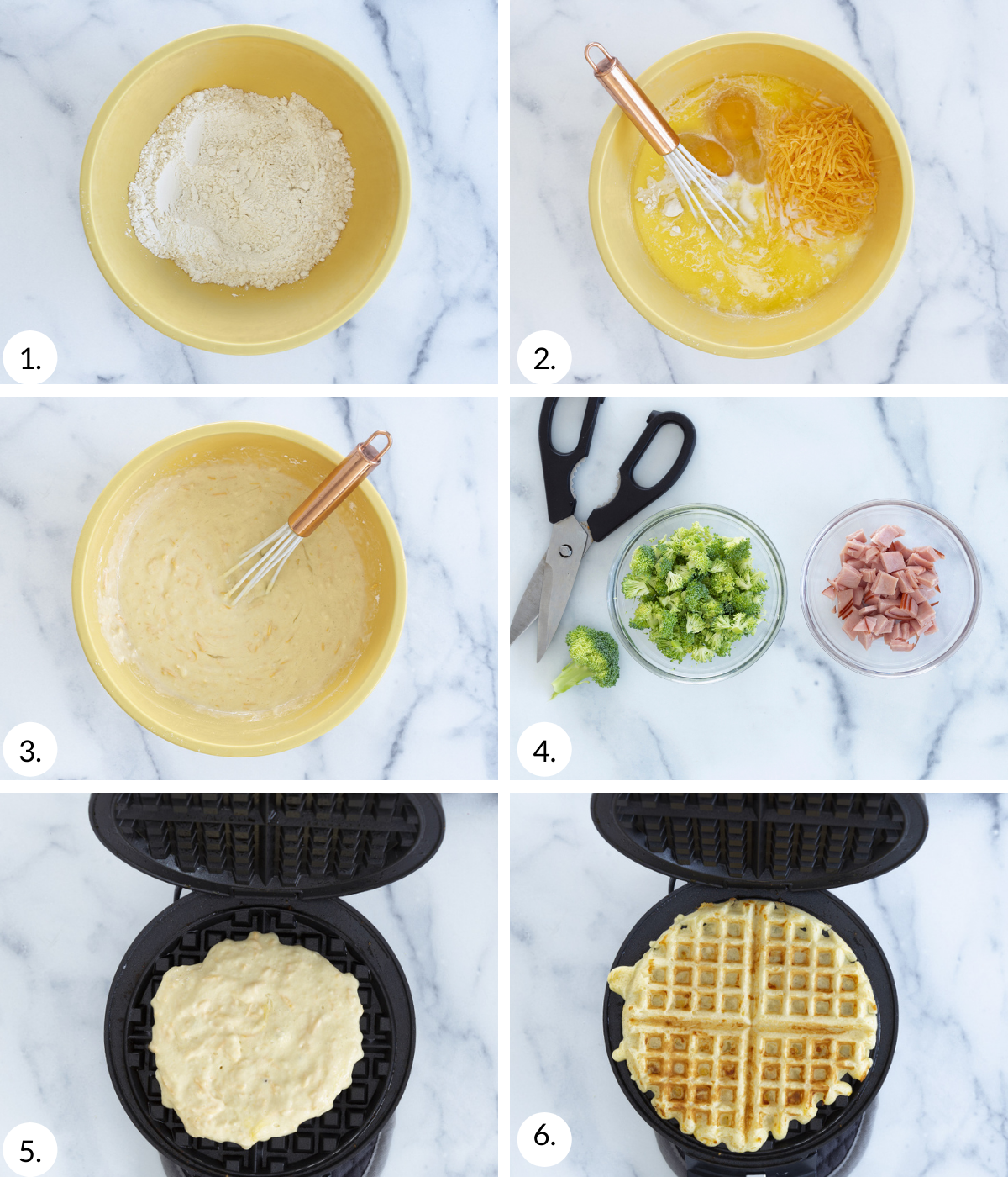 how to make savory waffles step by step