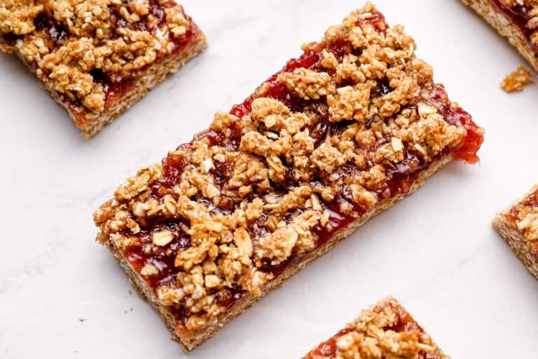 Healthy Breakfast Bars with Jam (So Easy!)