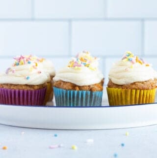 carrot-cake-cupcakes-on-white-plate