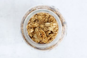 homemade granola in jar