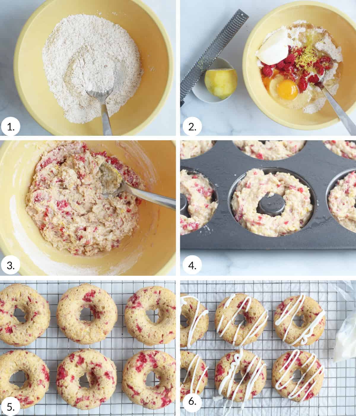 how to make raspberry donuts step by step