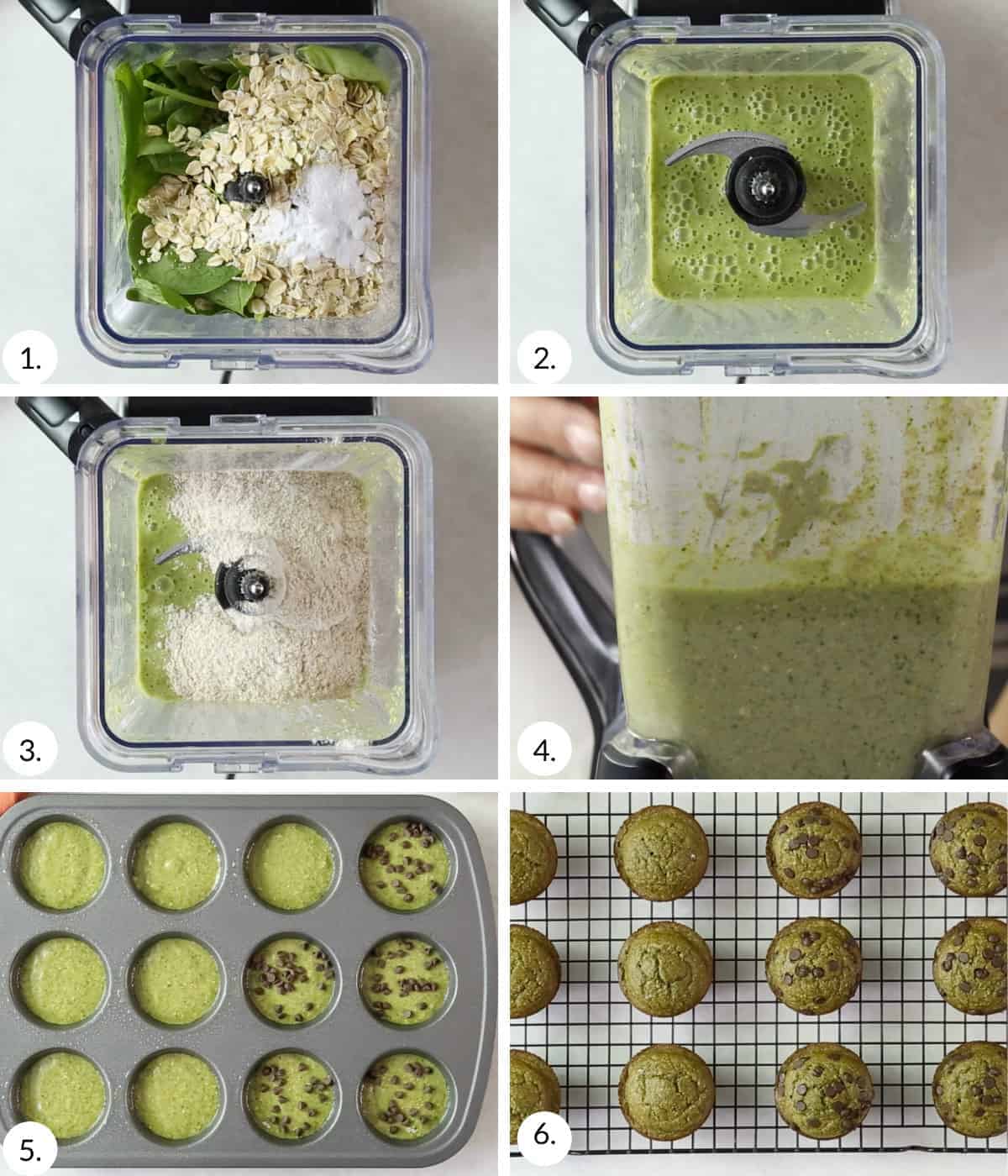 how to make spinach muffins step by step