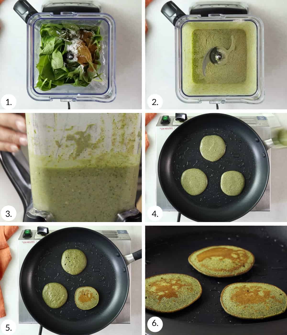 how to make spinach pancakes step by step