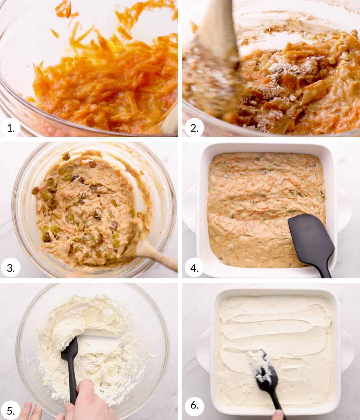 how to make carrot cake bars step by step