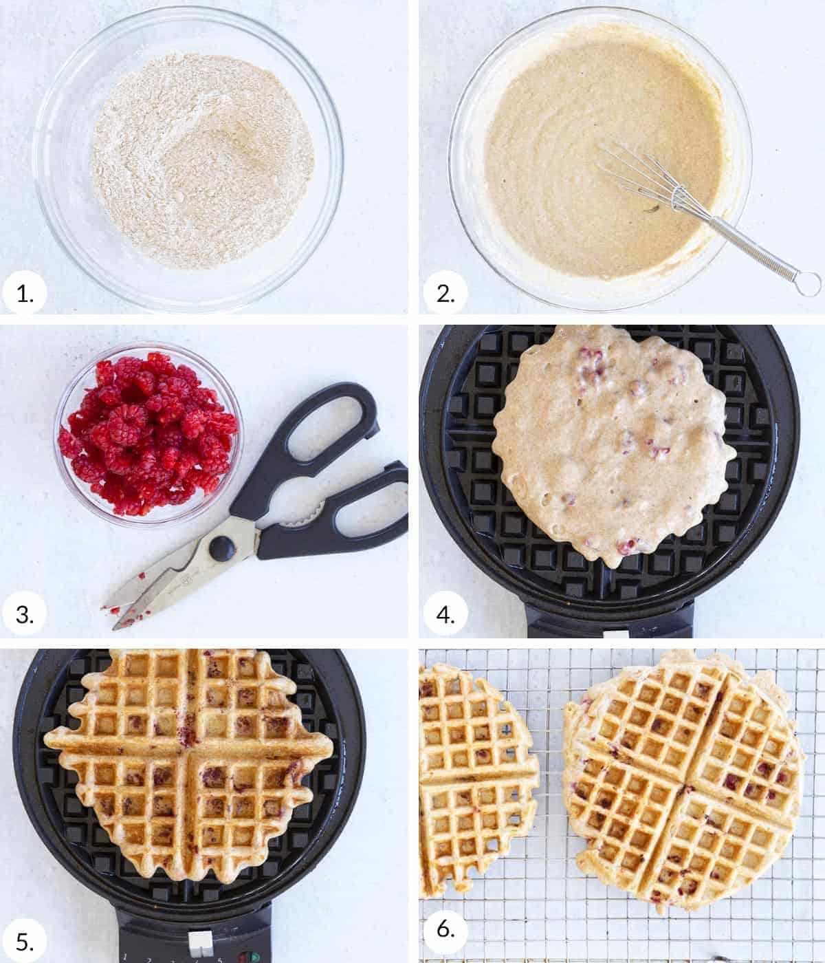 how to make healthy waffles step by step in grid