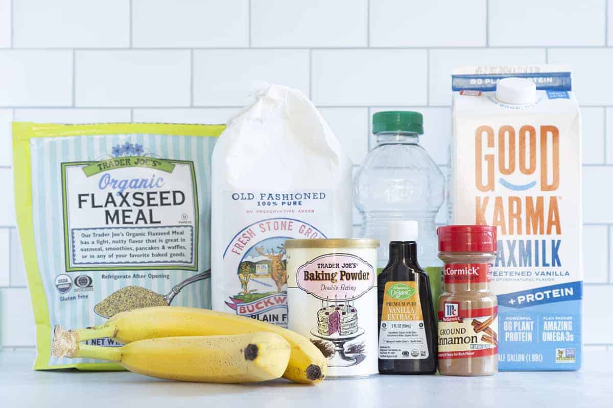 ingredients in vegan banana pancakes
