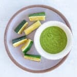 zucchini-baby-food-puree-and-blw-zucchini-on-plate