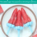 Watermelon Popsicles on plate
