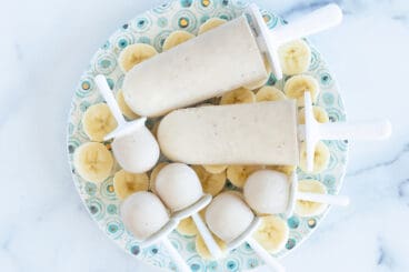 banana-popsicles-on-polka-dot-plate
