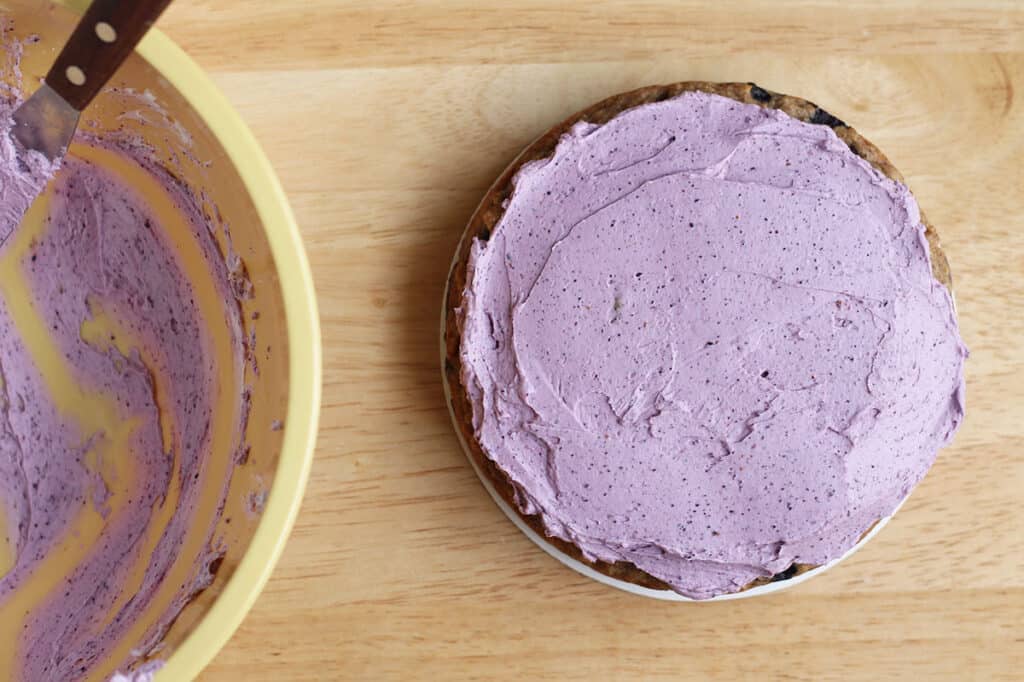 frosting smash cakes with blueberry frosting.