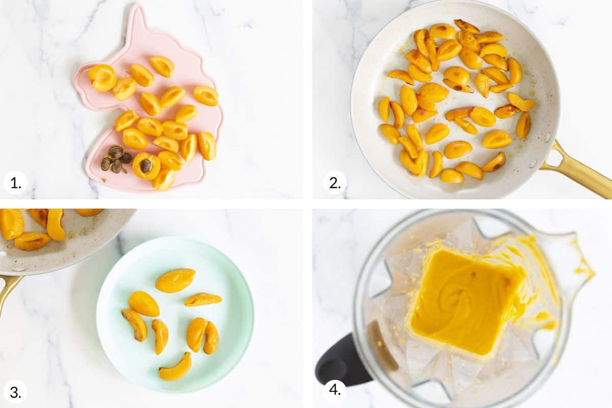step by step instructions for apricot baby food
