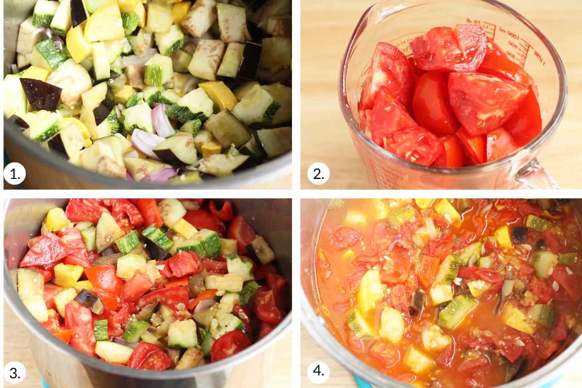 how to make easy ratatouille in grid of 4