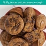 Fluffy chocolate muffins pin