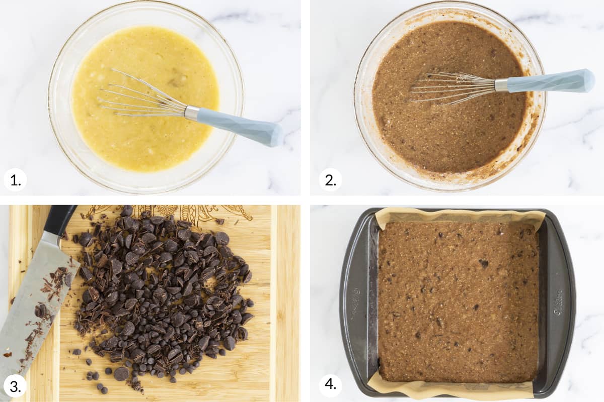 how to make healthy brownies step by step in grid.