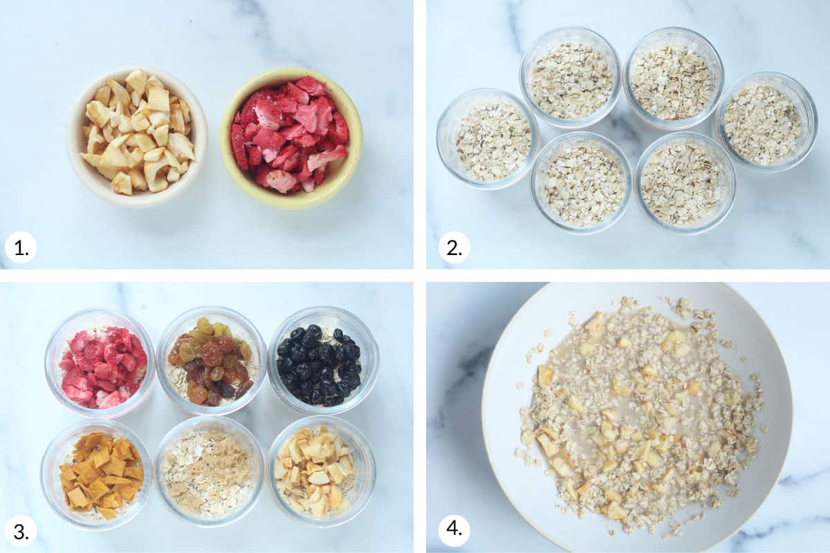 how to make instant oatmeal in step by step grid.