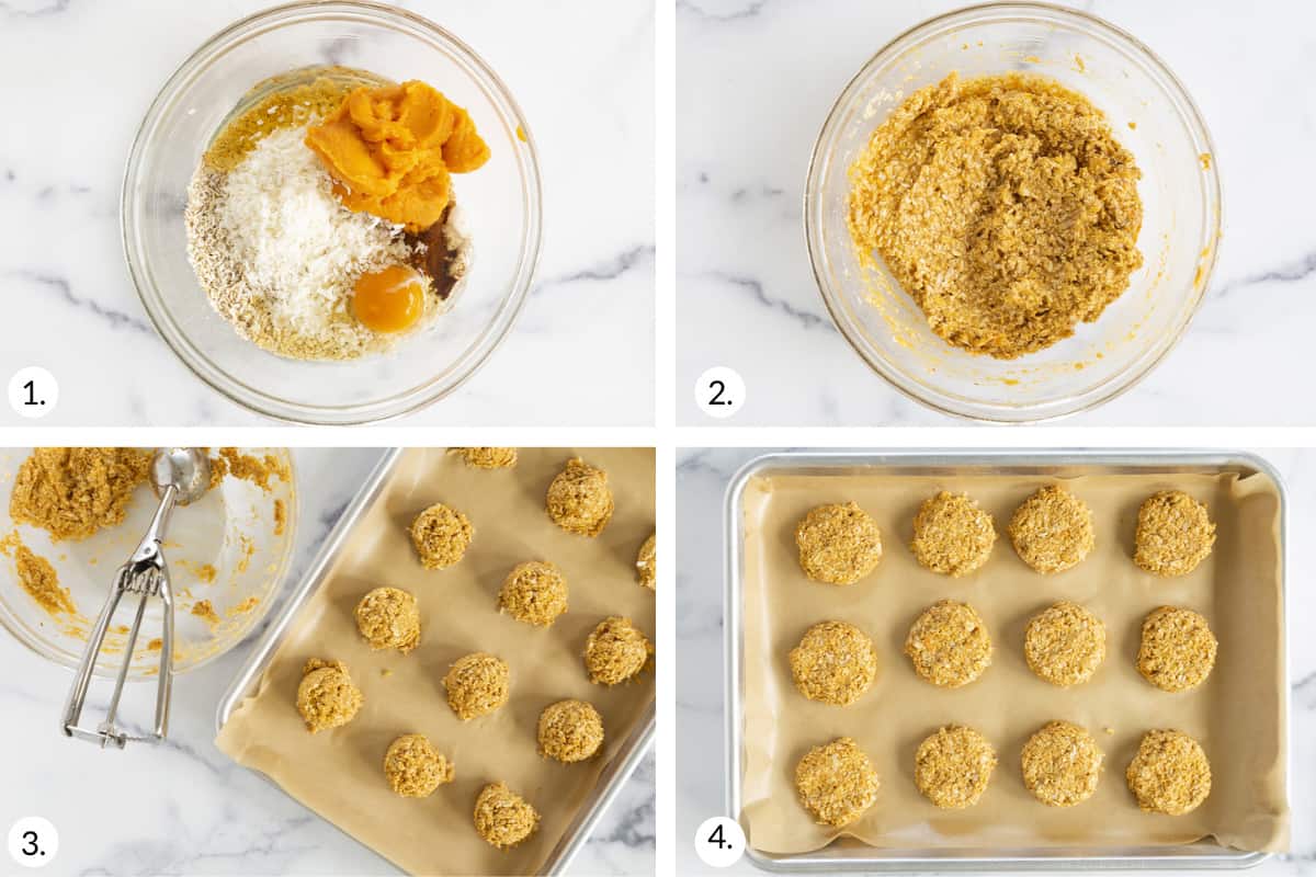 how to make sweet potato cookies step by step.