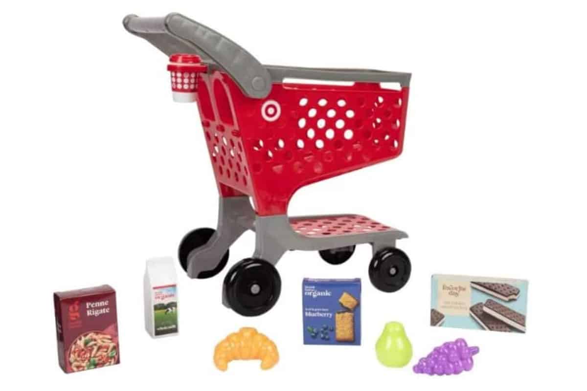 target mini shopping cart on white background.