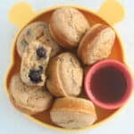 pancake muffins on plate.