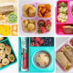 luncbox ideas in grid of 6 images.