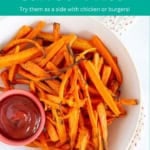 air fryer carrot fries pin.