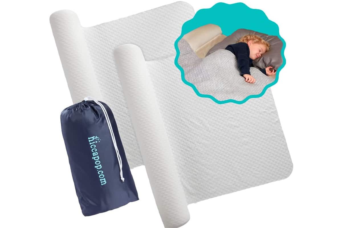 hiccapop inflatable railings for toddler bed.

