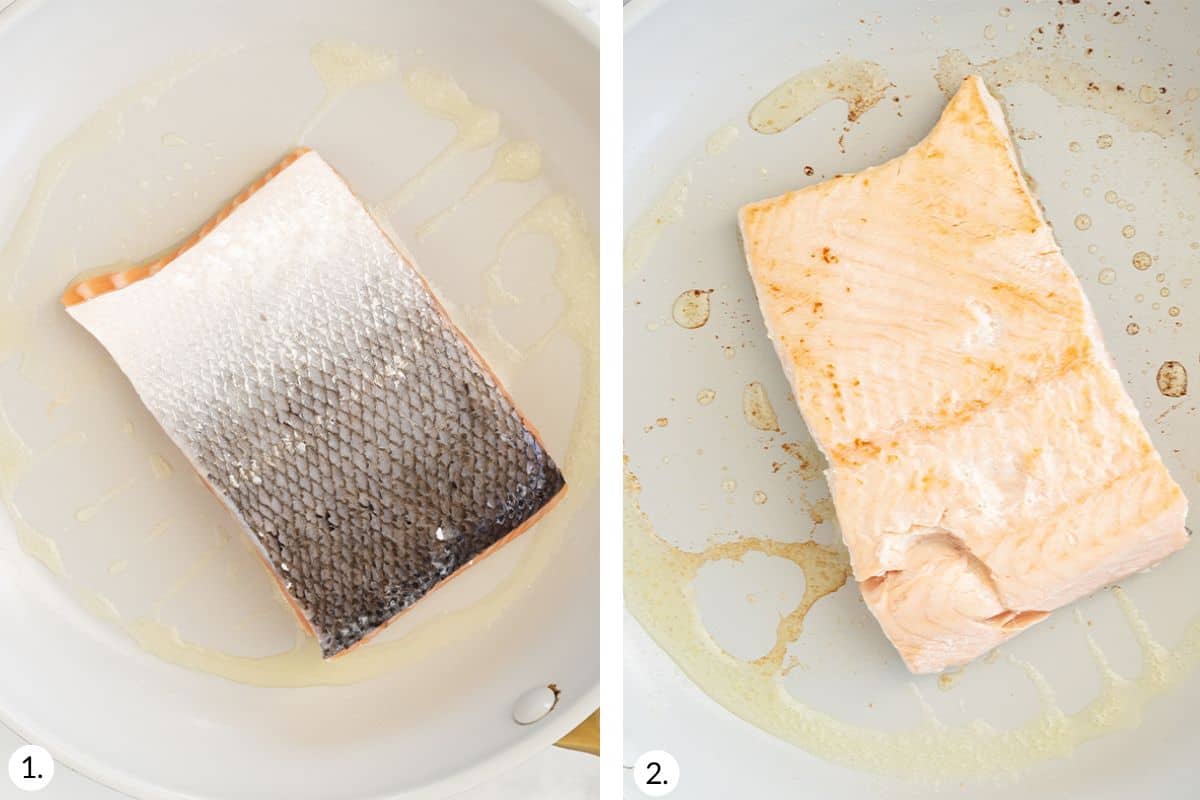 how to make salmon for baby in grid of images. 