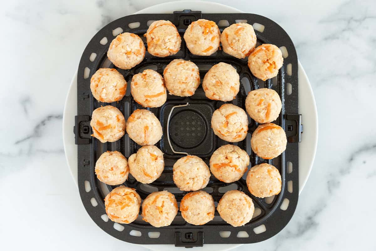 teriyaki chicken meatballs in air fryer.