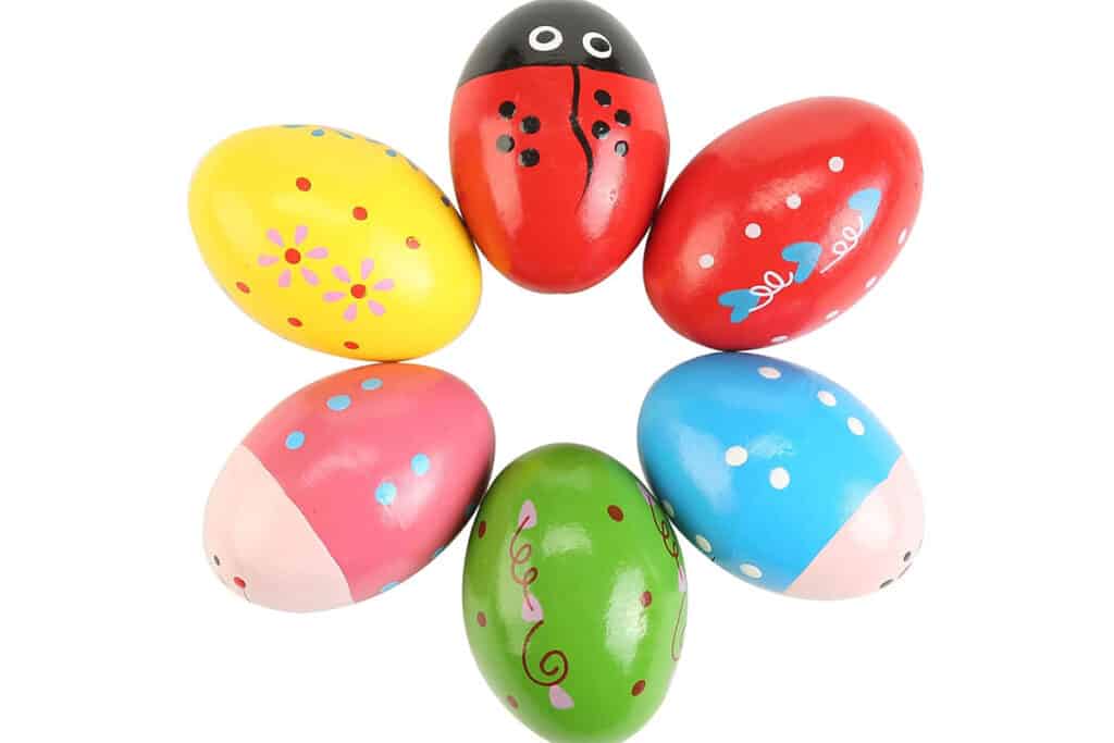 toddler egg shaker ornaments.