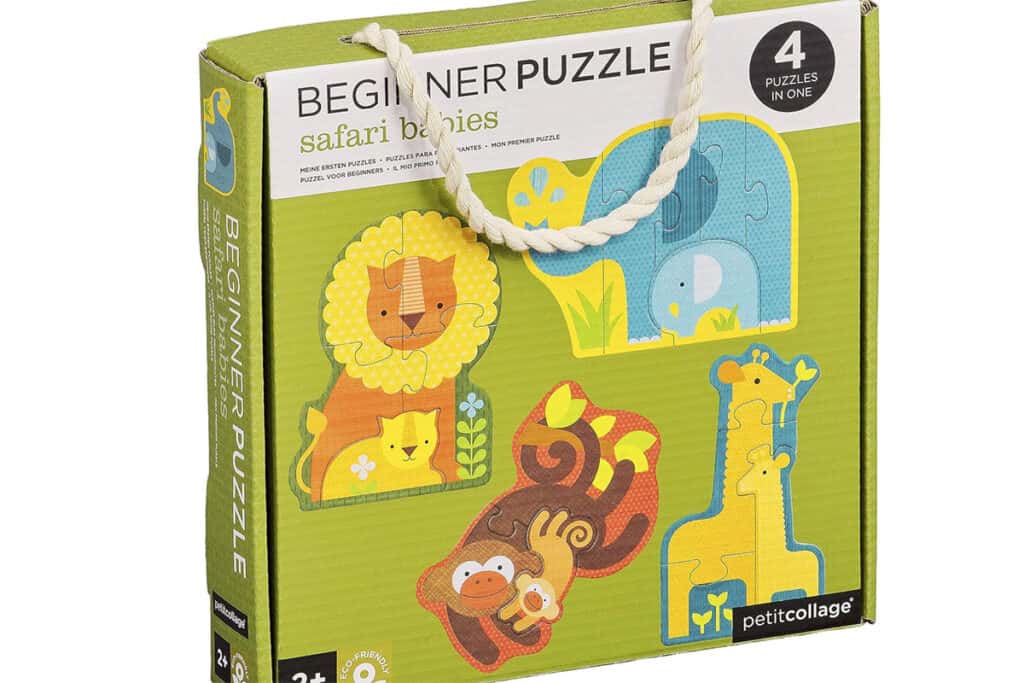 mini puzzle in green box.