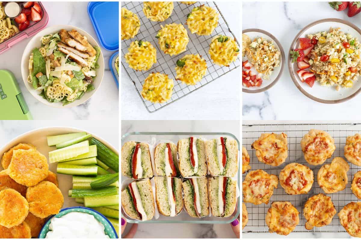 Make Ahead Lunches in grid of images. 